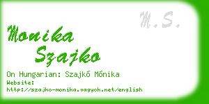 monika szajko business card